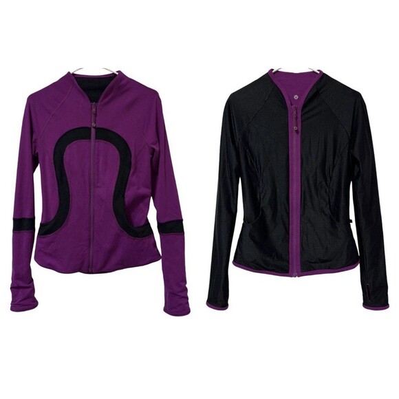Lululemon Find Your Bliss Purple/Black Reversible Jacket Full Zip Up Women’s 4 - Picture 15 of 16